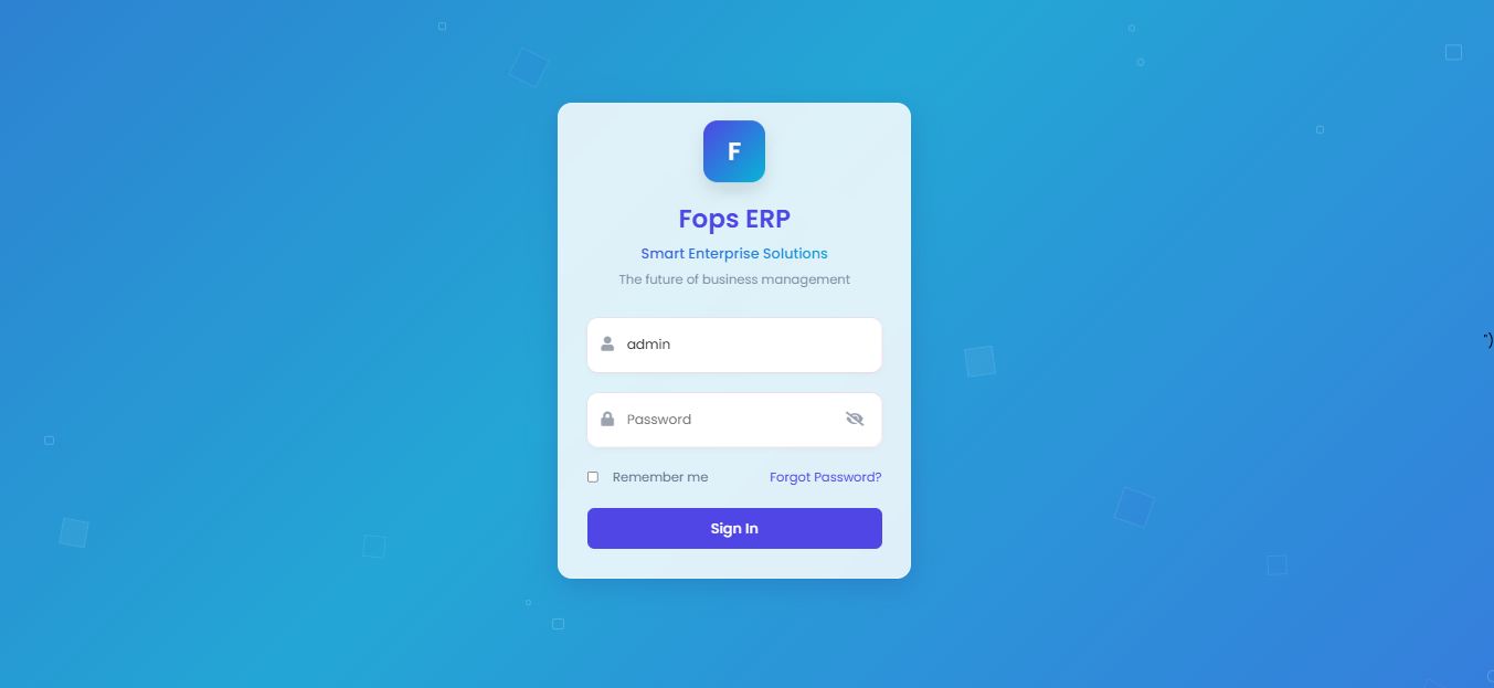 FOPS ERP — 1